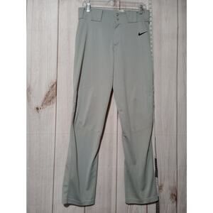 Nike Baseball Pants Mens Medium Gray BSBL Dri‎ Fit Breathable Athletic Polyester